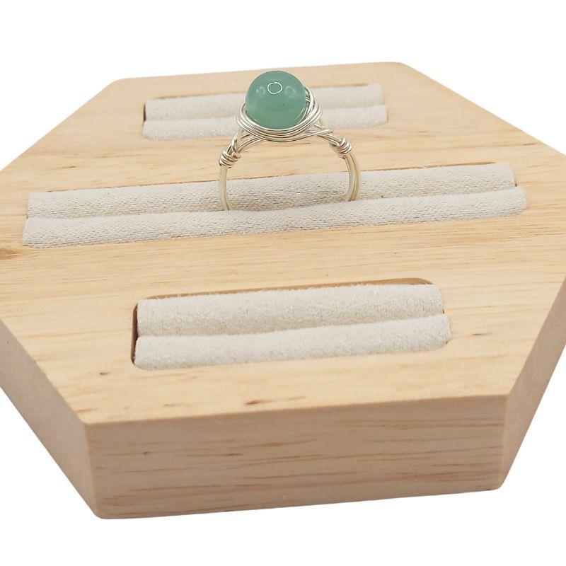 Bague en Pierre Naturelle - Aventurine Verte - Litho Natura