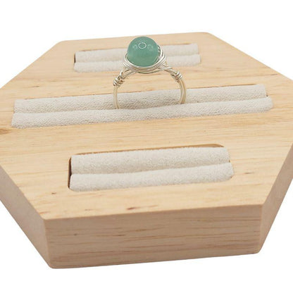 Bague en Pierre Naturelle - Aventurine Verte - Litho Natura