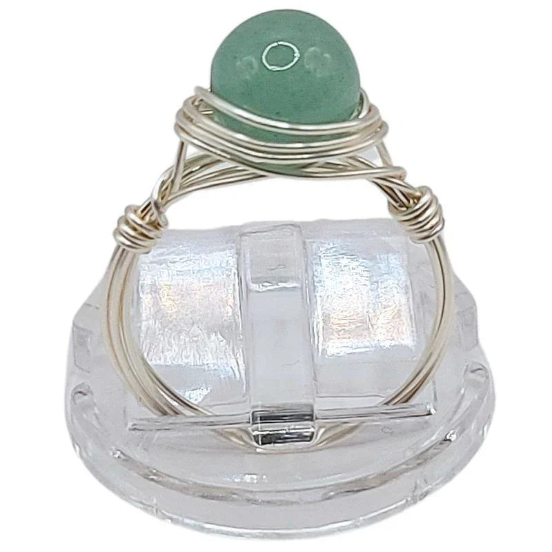 Bague en Pierre Naturelle - Aventurine Verte - Litho Natura