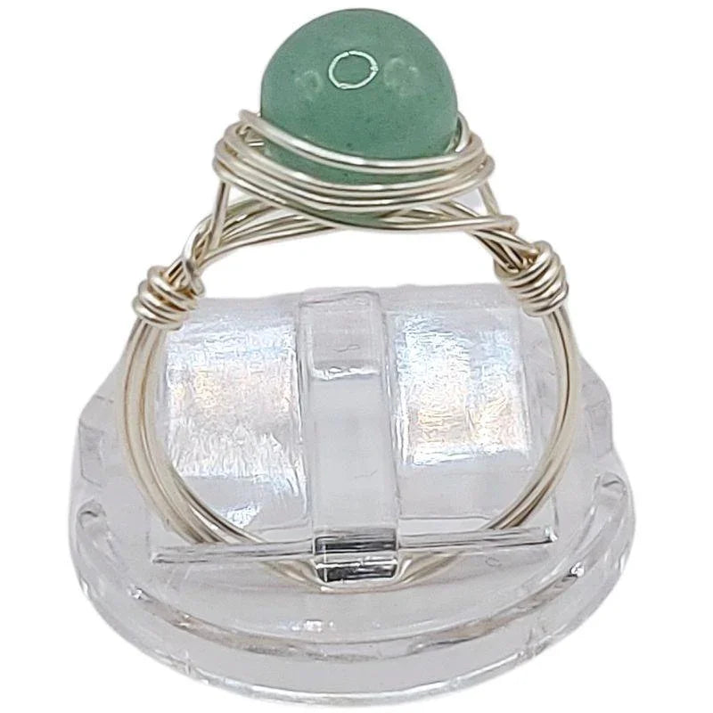 Bague en Pierre Naturelle - Aventurine Verte - Litho Natura