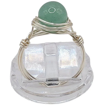 Bague en Pierre Naturelle - Aventurine Verte - Litho Natura