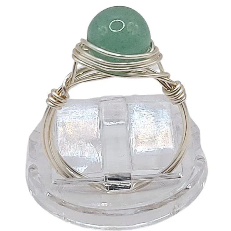 Bague en Pierre Naturelle - Aventurine Verte - Litho Natura