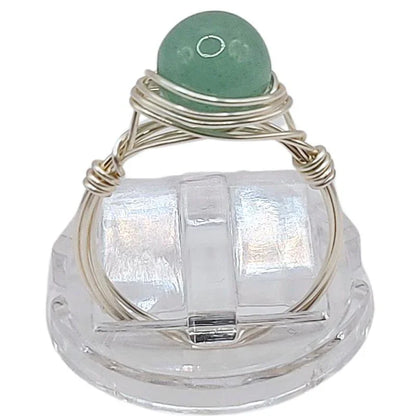 Bague en Pierre Naturelle - Aventurine Verte - Litho Natura