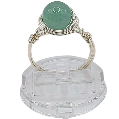 Bague en Pierre Naturelle - Aventurine Verte - Litho Natura
