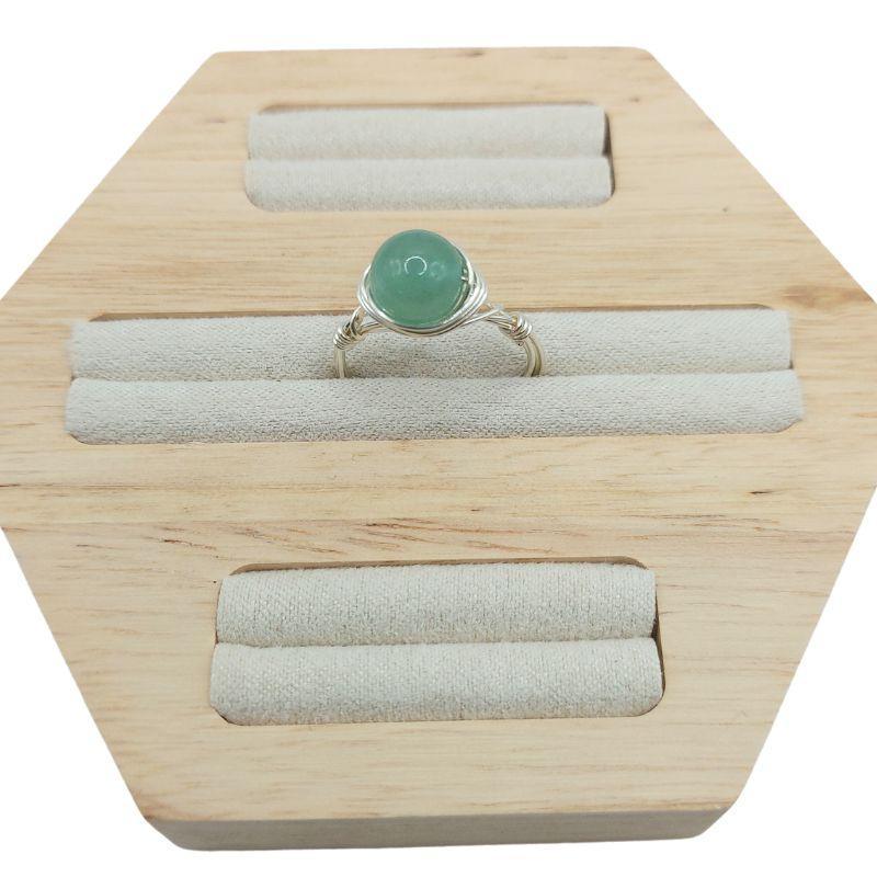 Bague en Pierre Naturelle - Aventurine Verte - Litho Natura