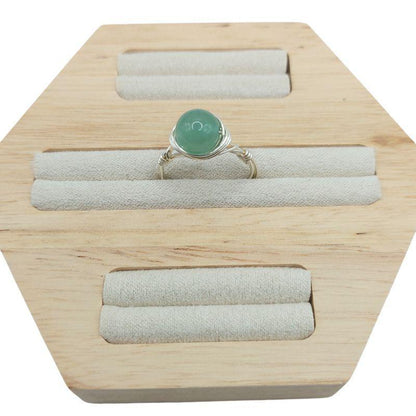 Bague en Pierre Naturelle - Aventurine Verte - Litho Natura