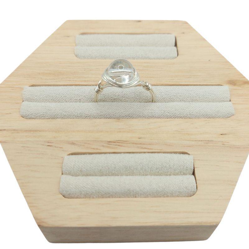 Bague en Pierre Naturelle - Cristal de Roche - Litho Natura