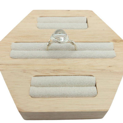 Bague en Pierre Naturelle - Cristal de Roche - Litho Natura