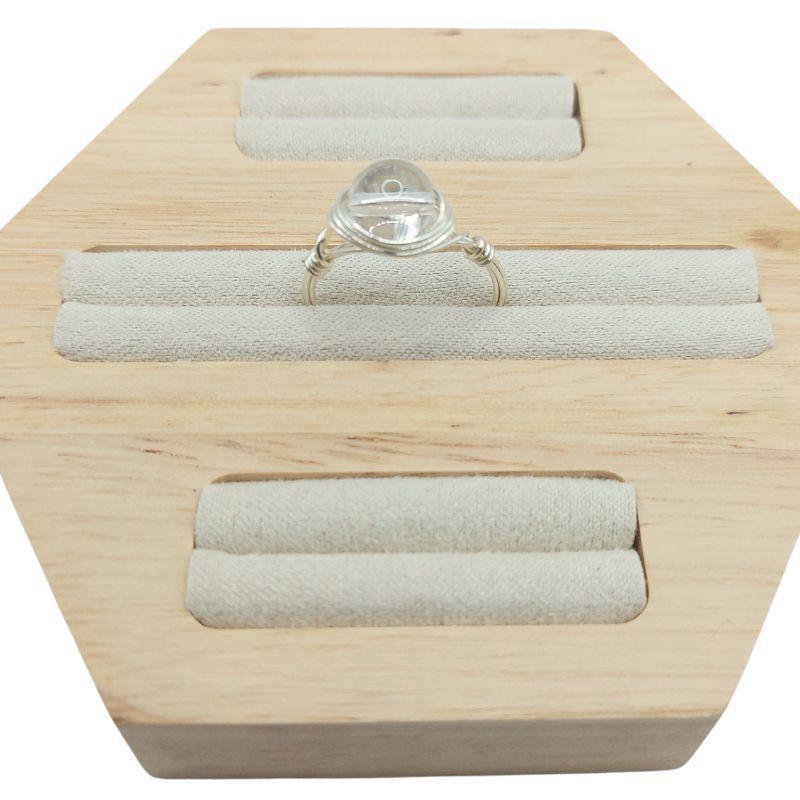 Bague en Pierre Naturelle - Cristal de Roche - Litho Natura