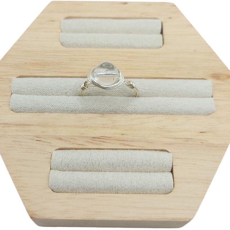 Bague en Pierre Naturelle - Cristal de Roche - Litho Natura