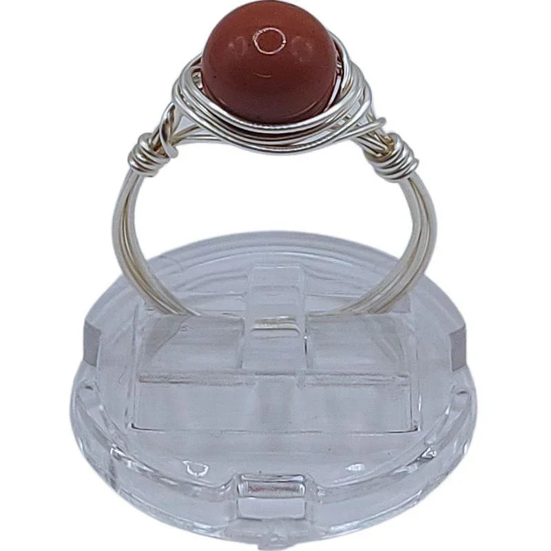 Bague en Pierre Naturelle - Jaspe Rouge - Litho Natura