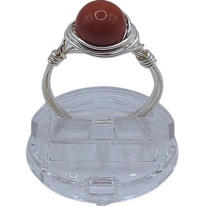 Bague en Pierre Naturelle - Jaspe Rouge - Litho Natura