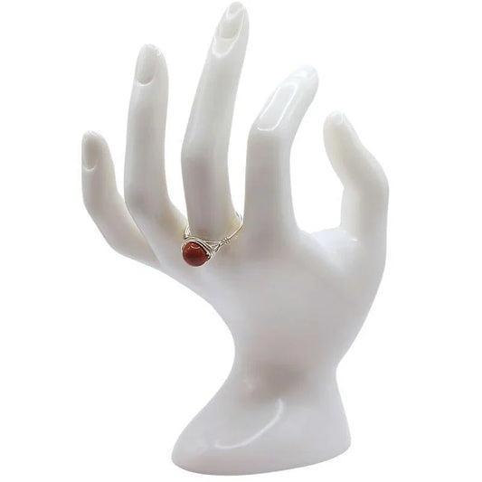 Bague en Pierre Naturelle - Jaspe Rouge - Litho Natura