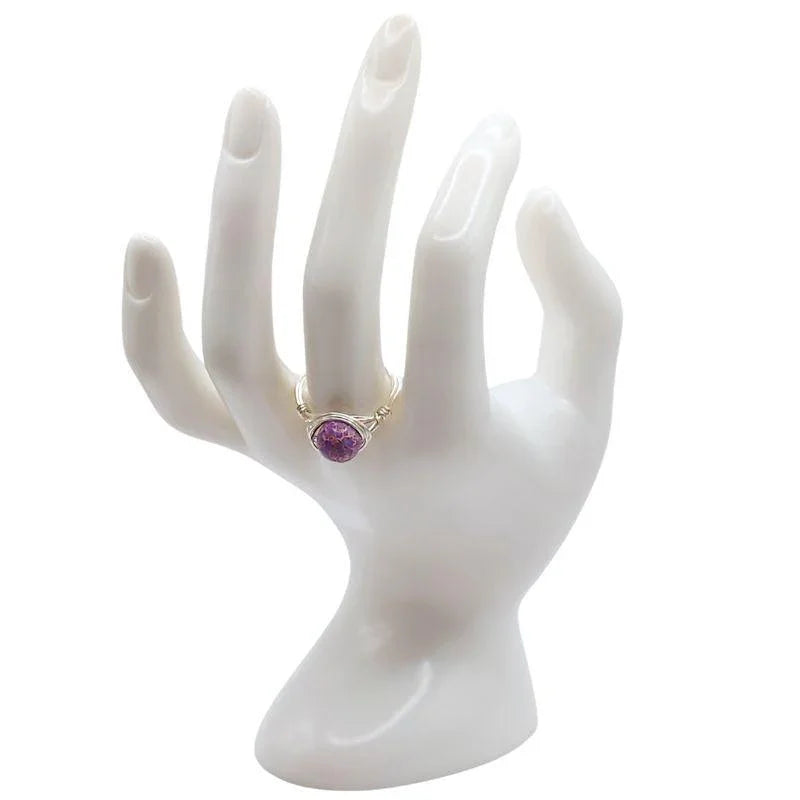 Bague en Pierre Naturelle - Turquoise Violette - Litho Natura