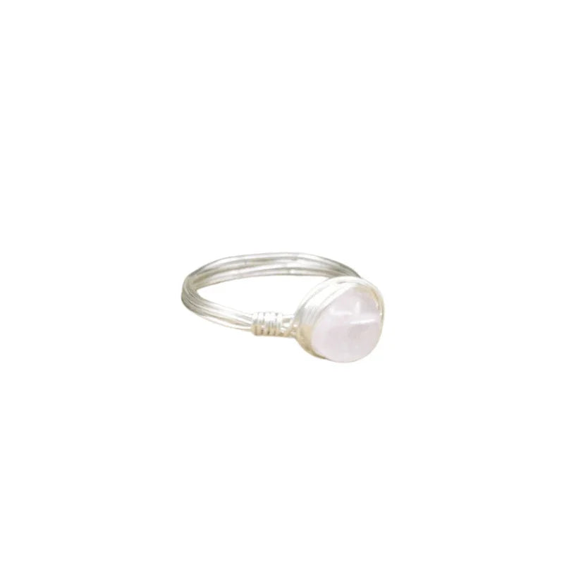 Bague en Pierre Naturelle - Quartz Rose - Litho Natura