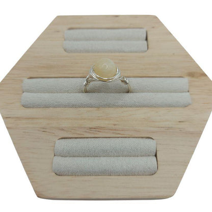 Bague en Pierre Naturelle - Jade Jaune - Litho Natura