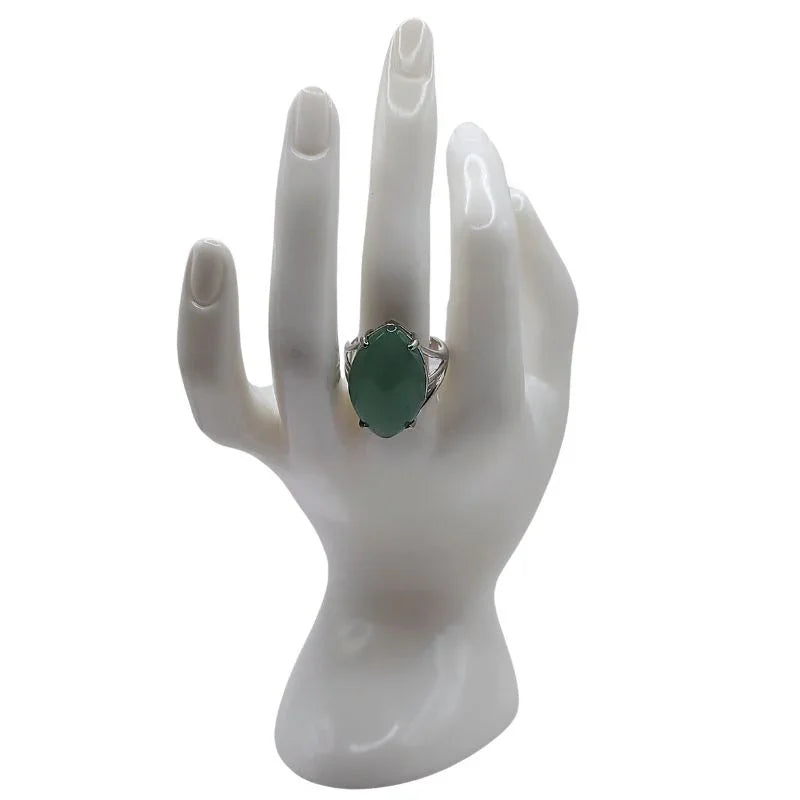 Bague marquise en Aventurine Verte - Qualité A
