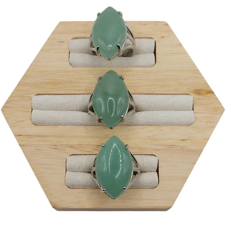 Bague marquise en Aventurine Verte - Qualité A