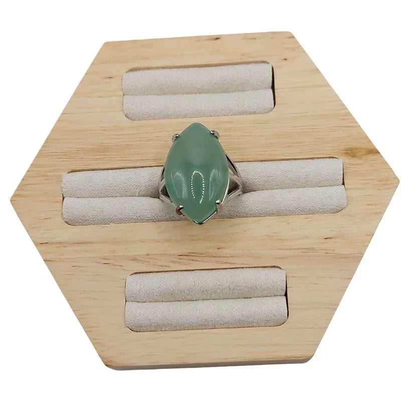 Bague marquise en Aventurine Verte - Qualité A