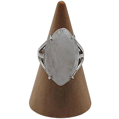 Bague marquise en Cristal de roche - Qualité A