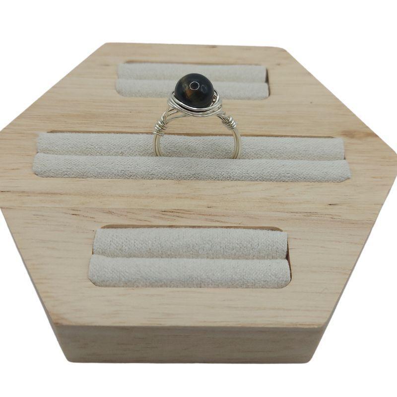 Bague en Pierre Naturelle - Oeil de tigre - Litho Natura