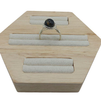 Bague en Pierre Naturelle - Oeil de tigre - Litho Natura