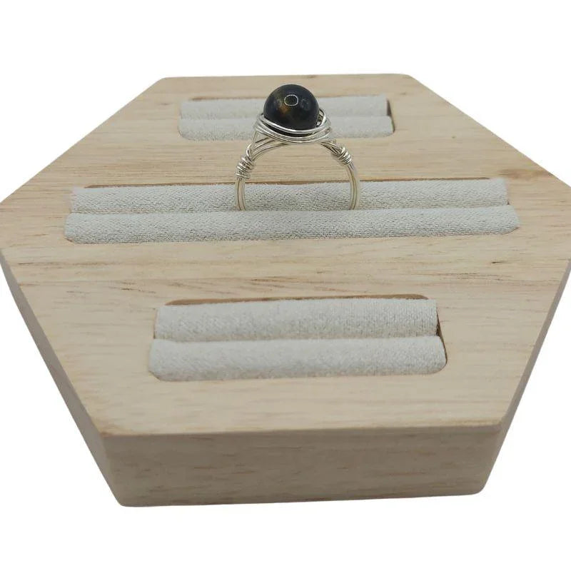 Bague en Pierre Naturelle - Oeil de tigre - Litho Natura