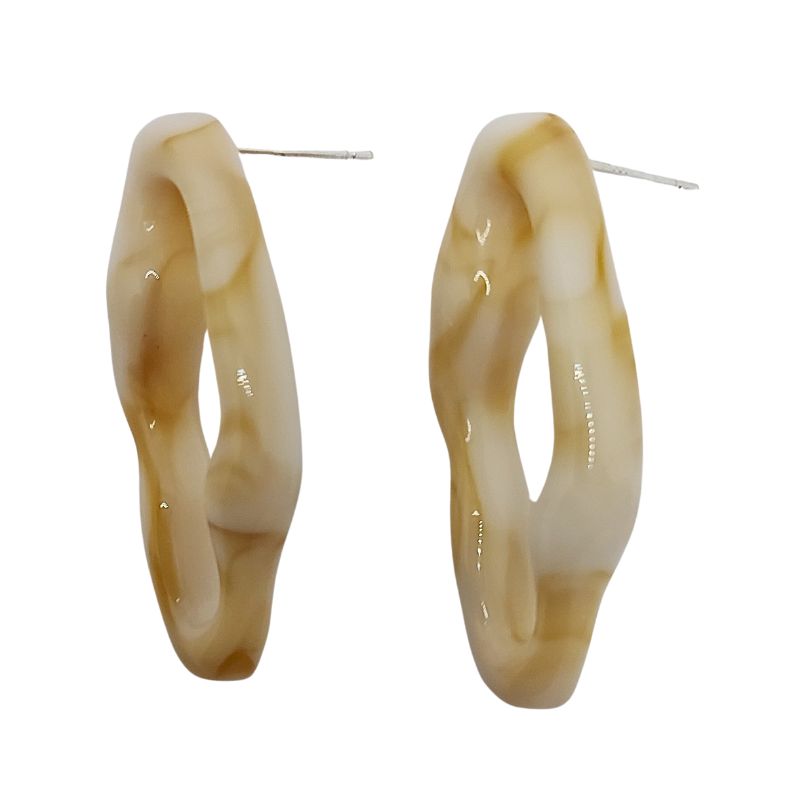 Boucles d'Oreilles en Résine Opaque