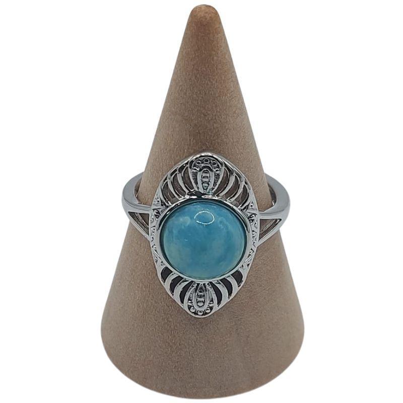 Bague Ovale Amazonite - Litho Natura