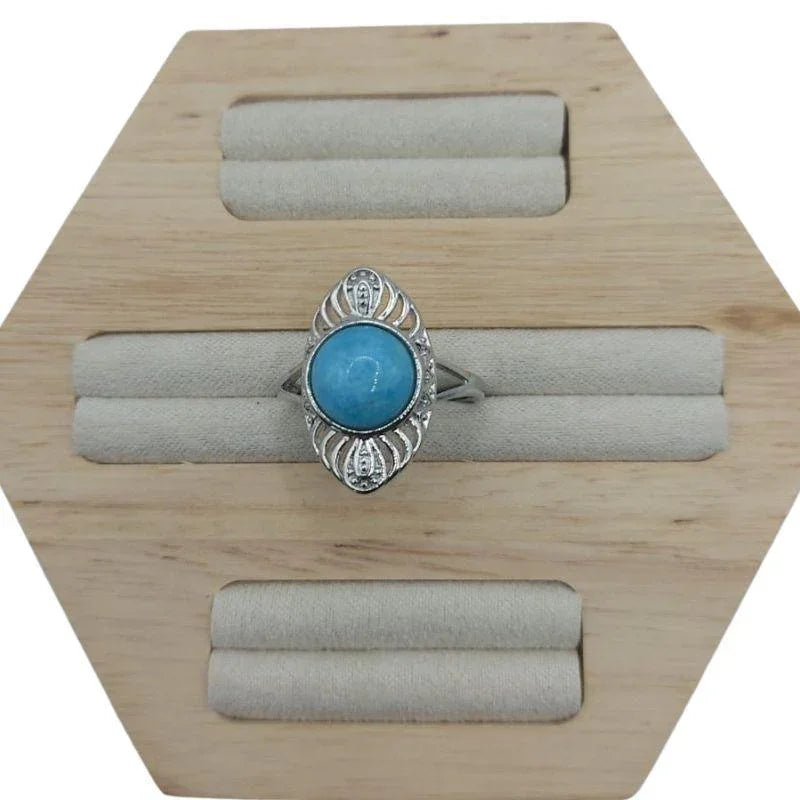 Bague Ovale Amazonite - Litho Natura