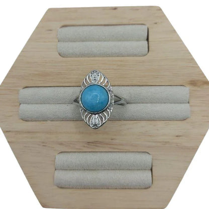 Bague Ovale Amazonite - Litho Natura