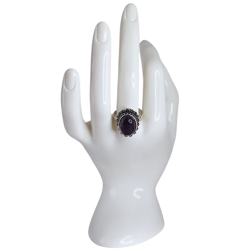 Bague avec améthyste