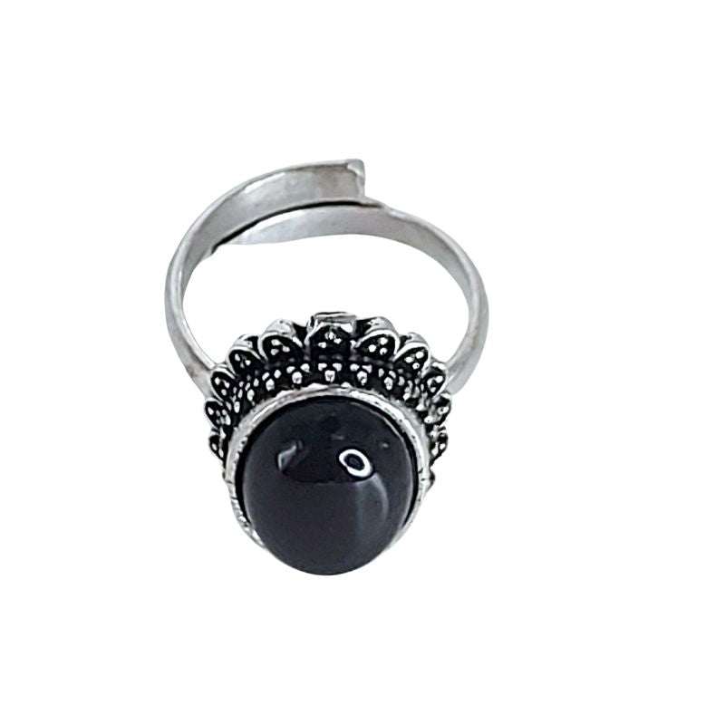 Bague avec tourmaline noire