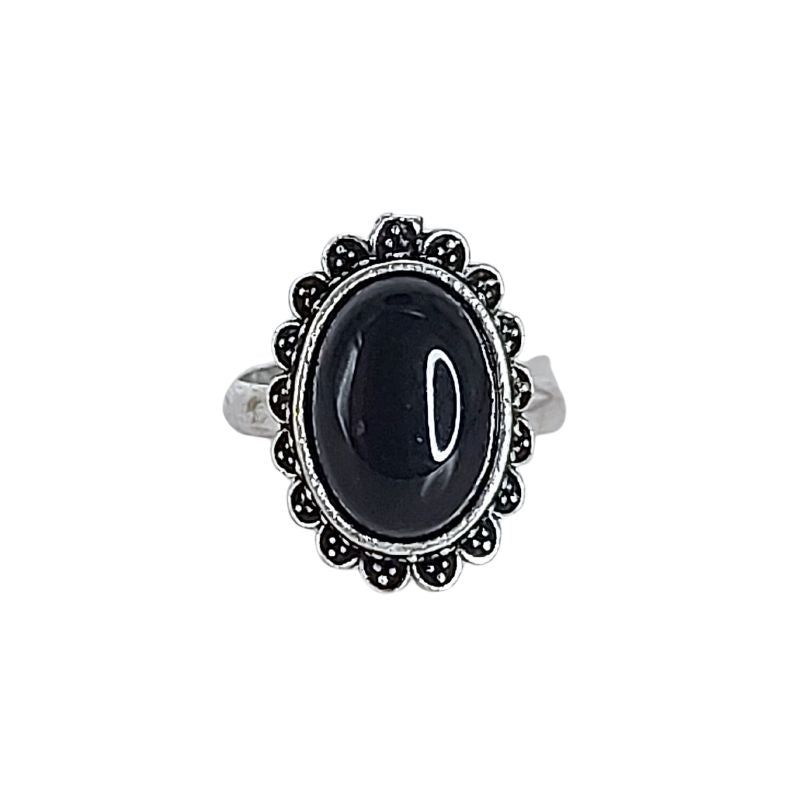 Bague avec tourmaline noire