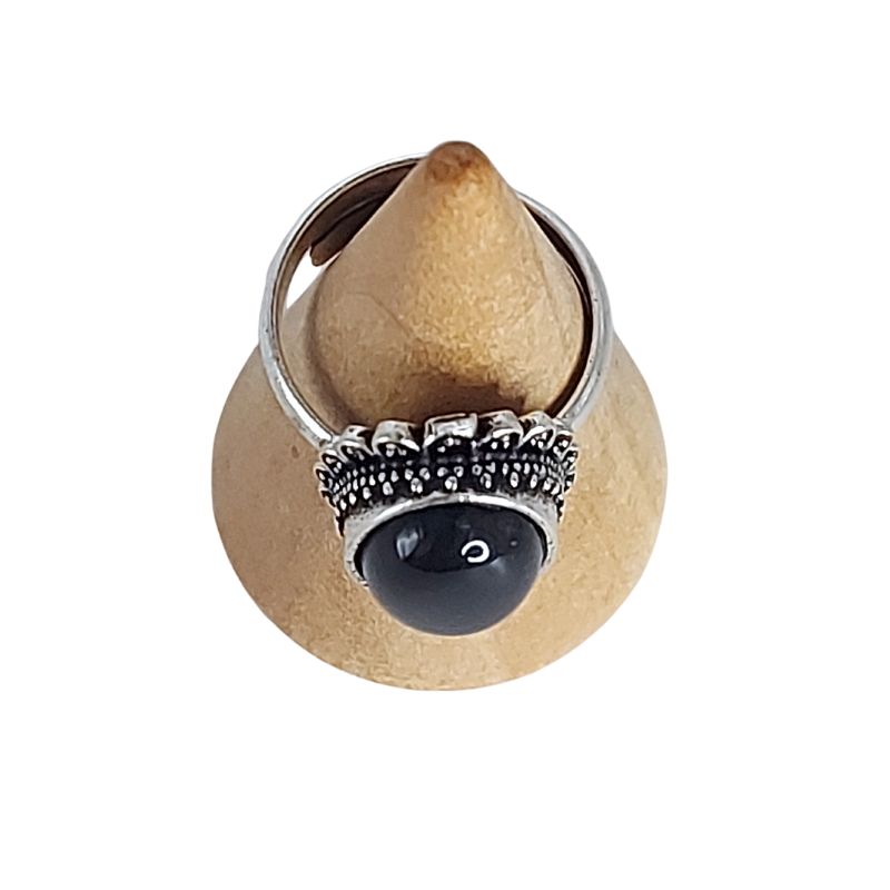 Bague avec tourmaline noire