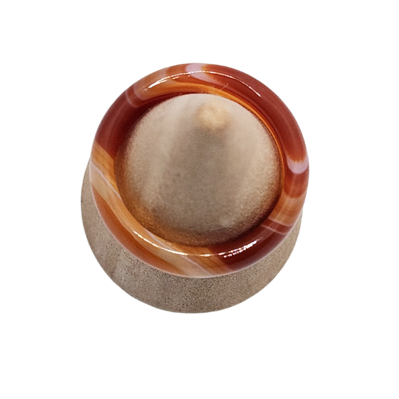 💍 Bague en Agate Orange – Rayonnement & Créativité ☀️
