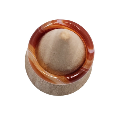 💍 Bague en Agate Orange – Rayonnement & Créativité ☀️