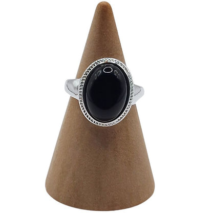 Bague en Argent Mixte - Onyx Noir