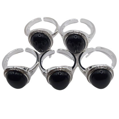 Bague en Argent Mixte - Onyx Noir