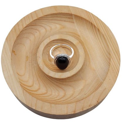 Bague en Argent Mixte - Onyx Noir