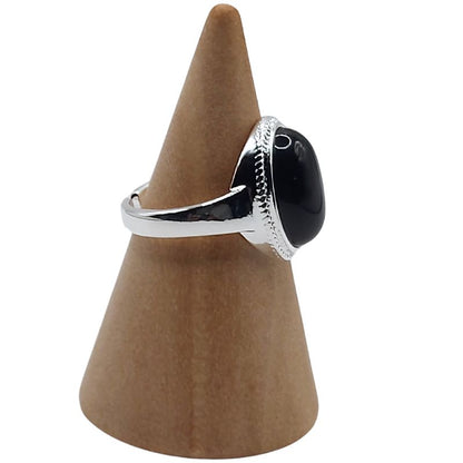 Bague en Argent Mixte - Onyx Noir