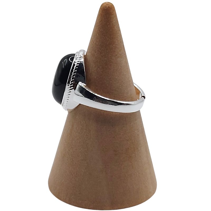 Bague en Argent Mixte - Onyx Noir