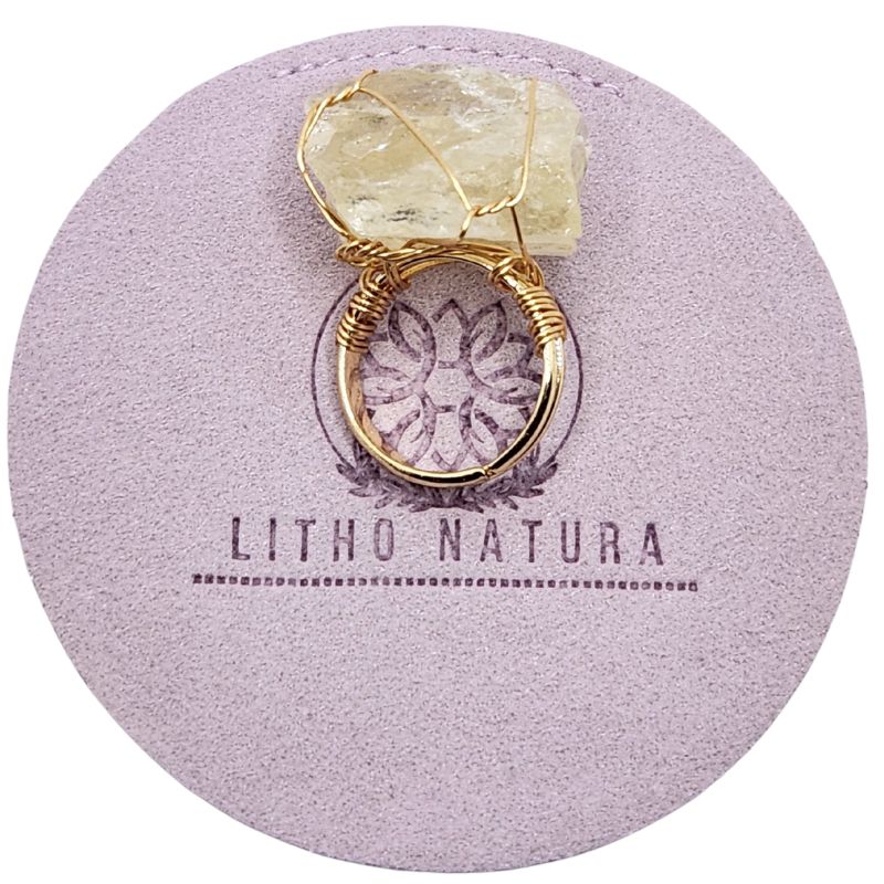 Bague en Citrine Brute – Rayonnement et Énergie Positive