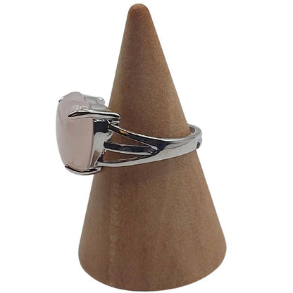 Bague en Cœur Ajustable - Quartz Rose