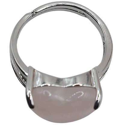 Bague en Cœur Ajustable - Quartz Rose