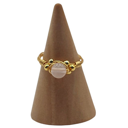 Bague en Quartz Rose - Style Bohème