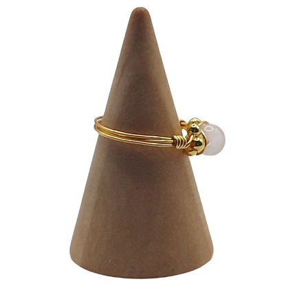 Bague en Quartz Rose - Style Bohème