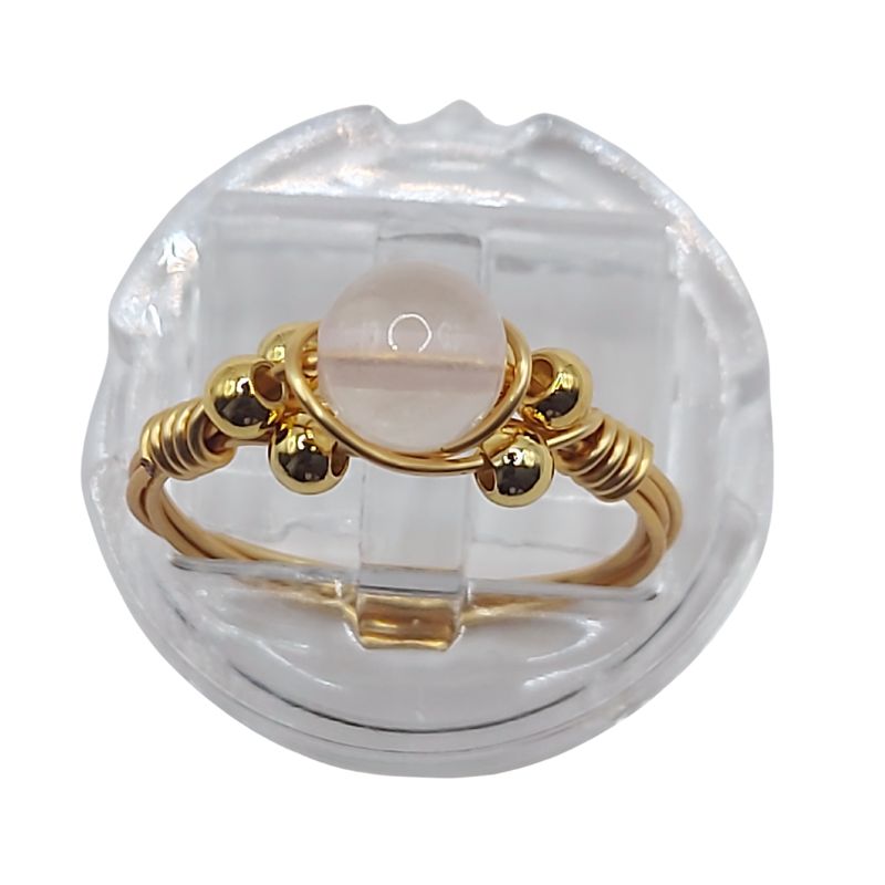 Bague en Quartz Rose - Style Bohème