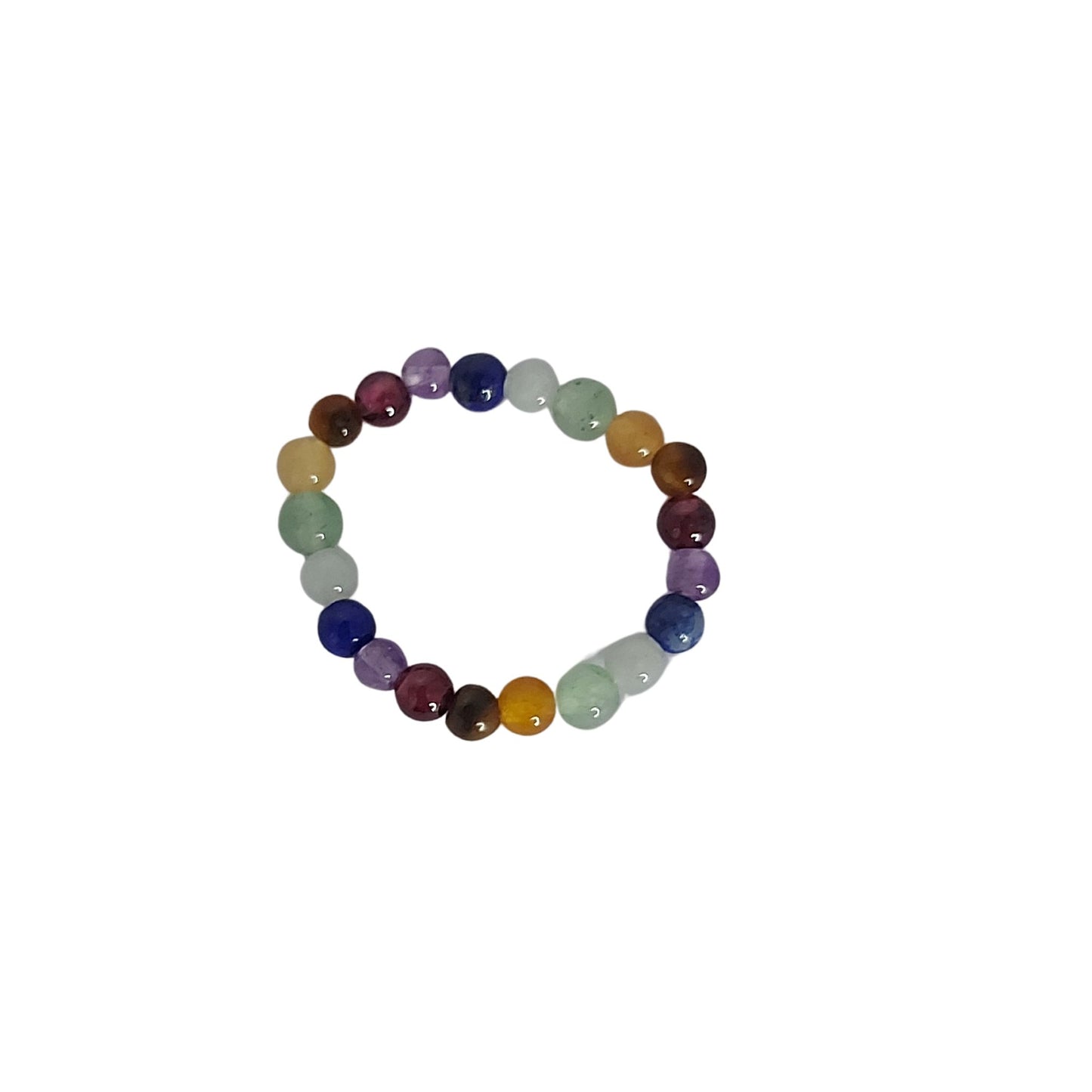 Bague Élastique en Pierres des 7 Chakras