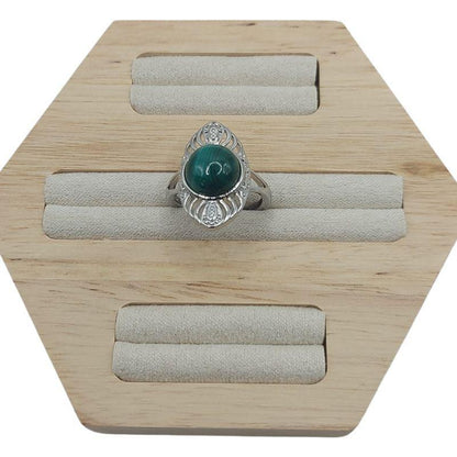 Bague Ovale Malachite - Litho Natura